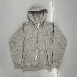 Vintage 80s McGregor Grey Thermal Lined Zip Up Hoodie